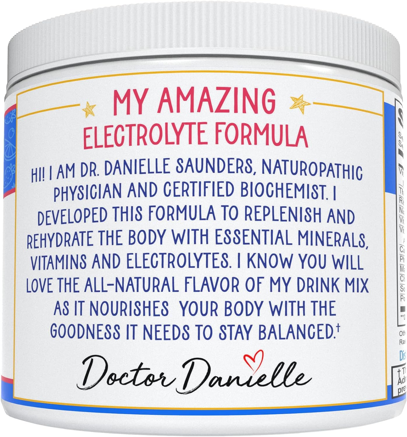 Dr. Danielle's Original Electrolyte Powder - Hydration Drink Mix Supplement - Boosts Energy & Keto-Friendly - No Maltodextrin & Sugar Free - Raspberry Lemonade Flavor : Health & Household
