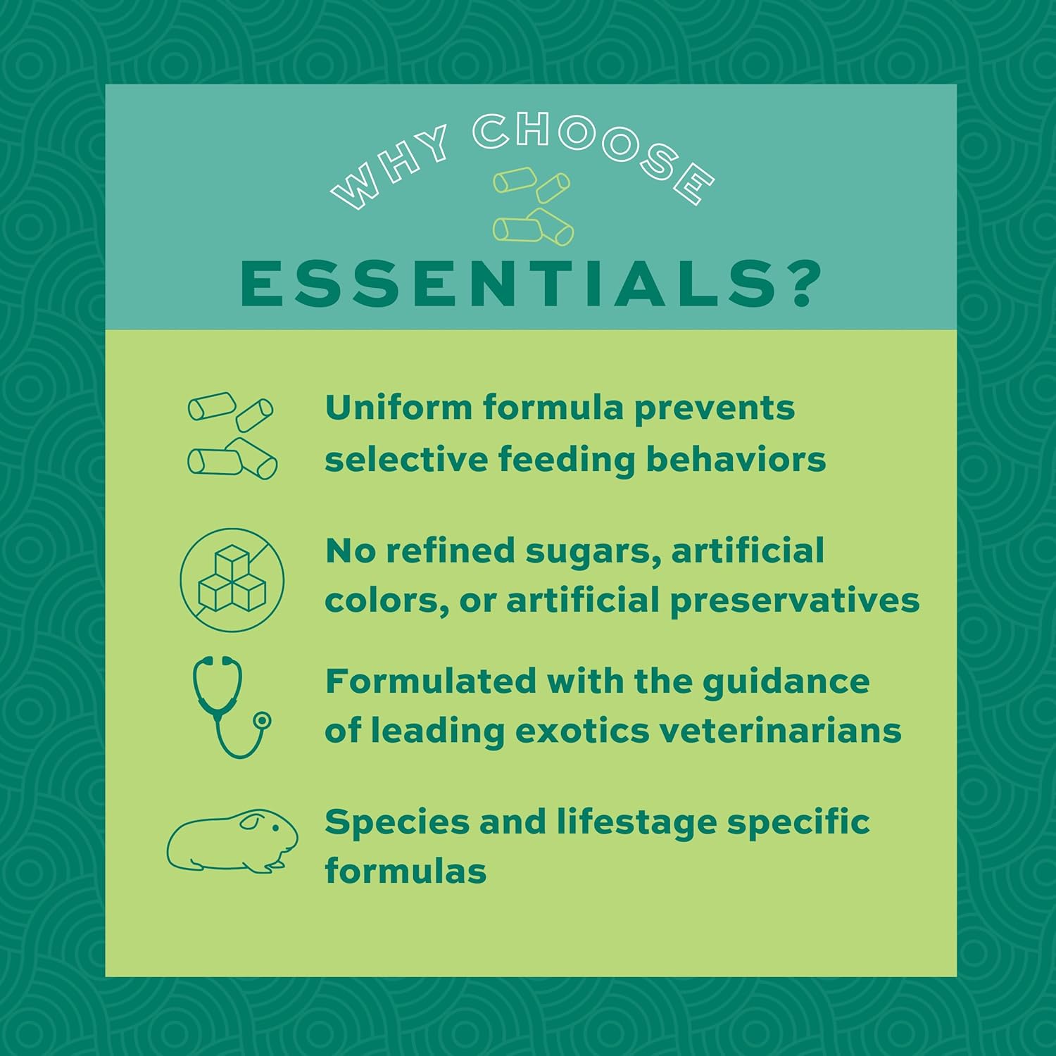 Oxbow Essentials Adult Guinea Pig Food - All Natural Adult Guinea Pig Pellets - No Seeds, Fruits, or Artificial Ingredients- Made in the USA -Veterinarian Recommended- 10 lb.(Packaging May vary) : Pet Food : Pet Supplies