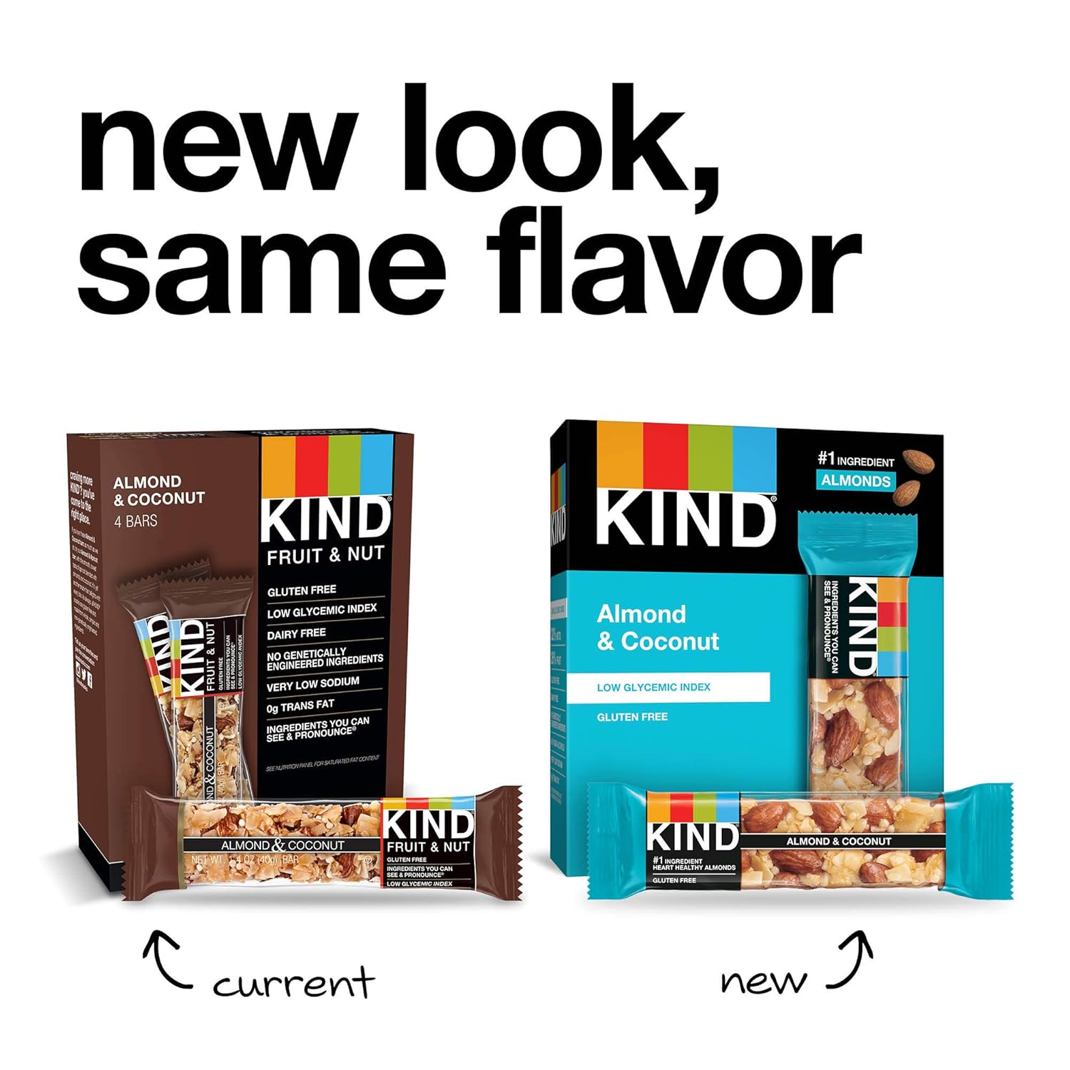 KIND Almond & Coconut Bars, Low Glycemic Index, Gluten Free Bars, 1.4 OZ Bars (60 Count)