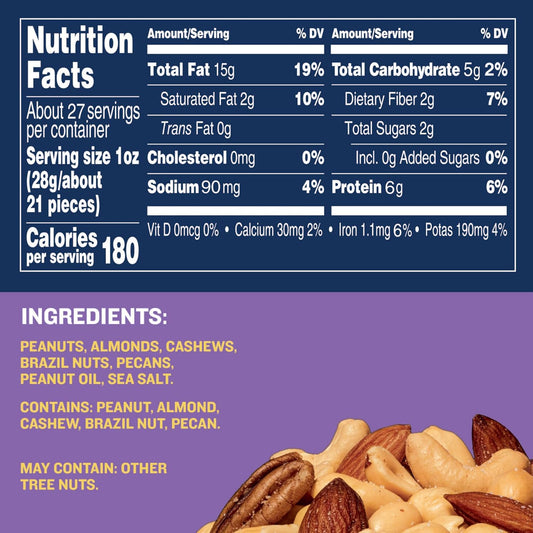 Planters Mixed Nuts Jar, 27 Ounce