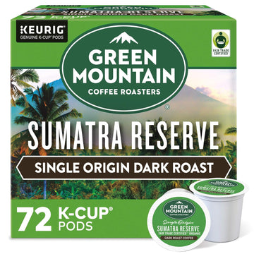 Green Mountain Coffee Roasters Sumatra Reserve Keurig Single-Serve K-Cup pods, Dark Roast Coffee, 72 Count (6 Packs of 12)