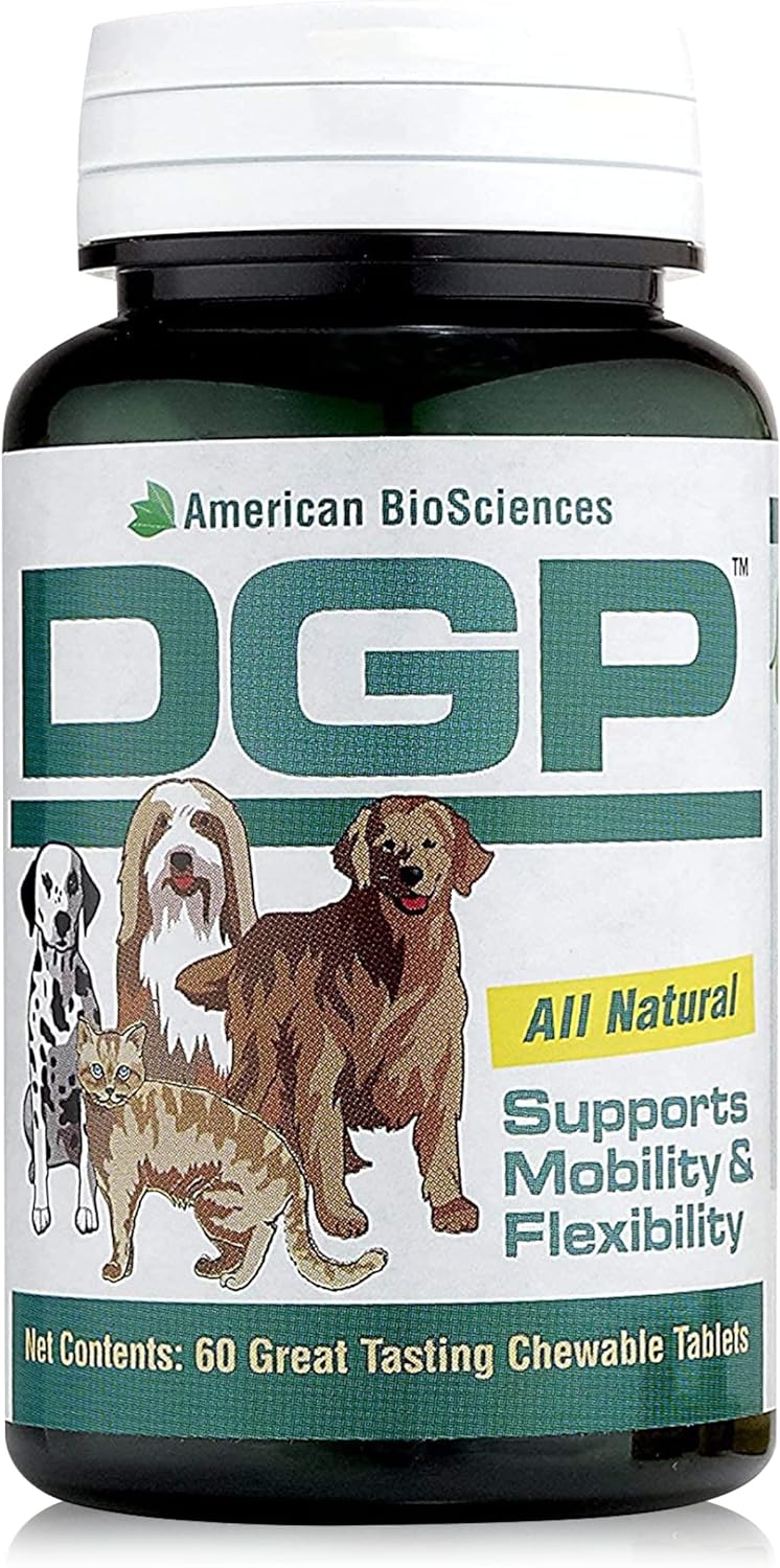 DGP, All-Natural Joint Supplement for Dogs - Joint Support with Turmeric, Boswellia Extract & More - Quick Effect for Immediate Mobility Support - 60 Chewable Pet Tablets