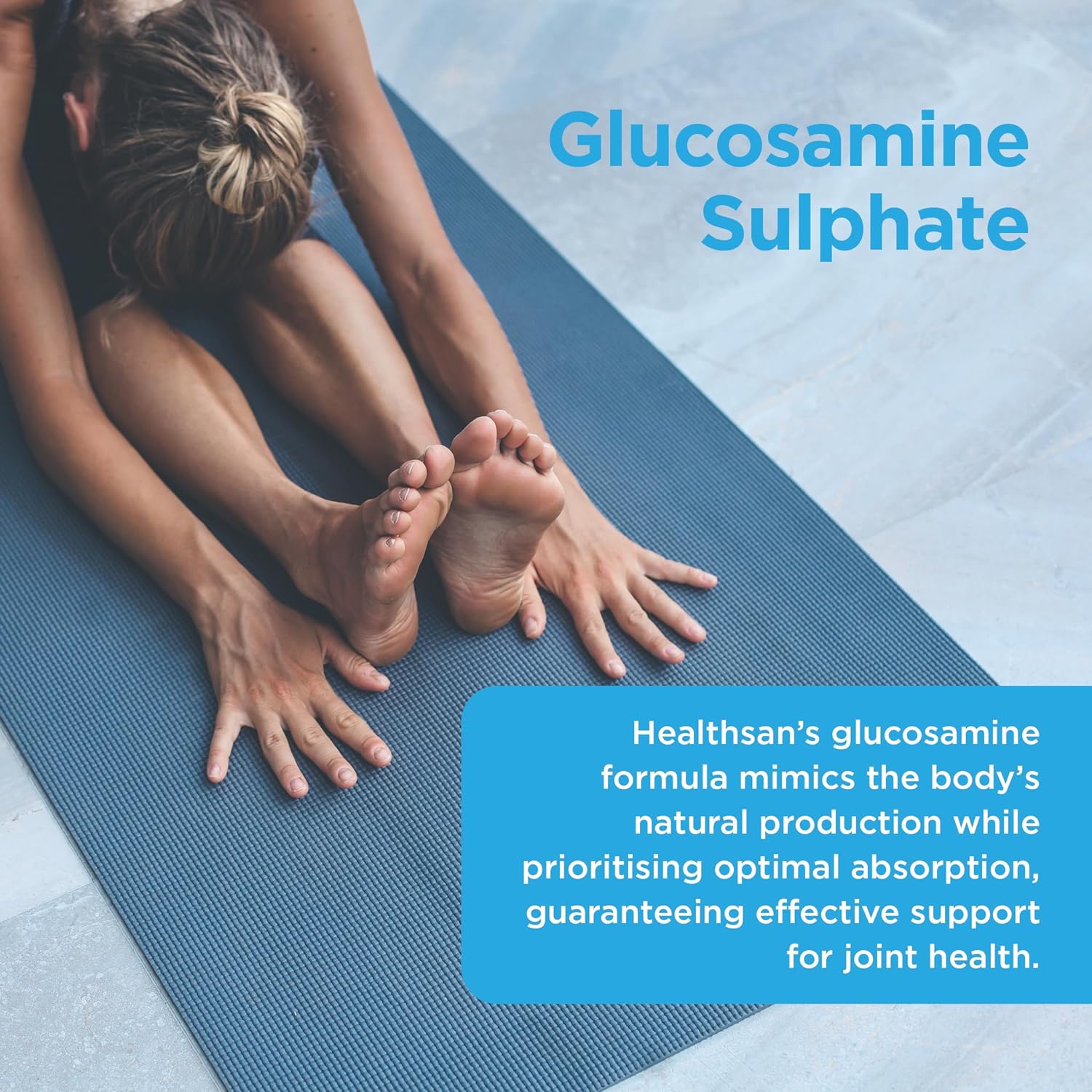 Healthspan Glucosamine Sulphate 2KCI 1,000mg (10 Months’ Supply) | Sustainably sourced Plant-Based glucosamine to Support Your Joints | 591mg Glucosamine Base with 20mg Vitamin C | Vegan