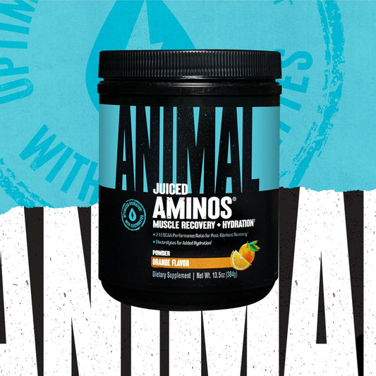 Animal Juiced Aminos - 6G Bcaa/Eaa Matrix Plus 4G Amino Acid Blend For Recovery And Improved Performance - Orange - 30 Servings, 13.5 Ounce