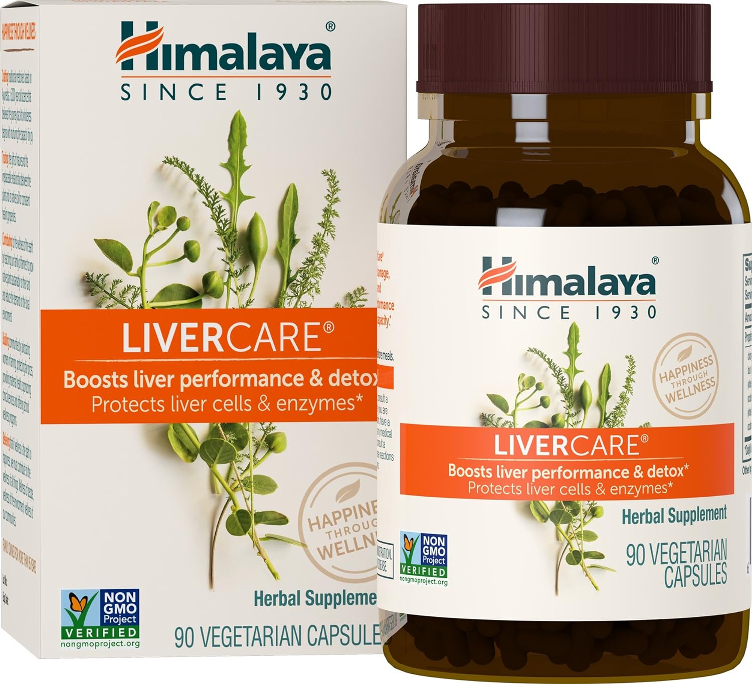 Himalaya Livercare Herbal Supplement, Liver Cleanse Formula, Liver Support, Bile Production, Eliminates Waste, Cleansing, Vegan, Non-Gmo, Herbal Blend Formula, 375 Mg, 90 Capsules, 45 Day Supply