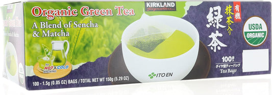 Kirkland Signature Organic Green Tea, 1.5 g, 100-count