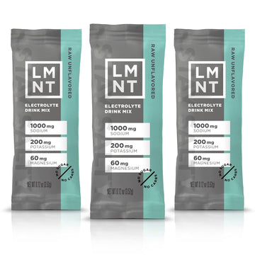 Lmnt Zero Sugar Electrolytes - Raw Unflavored Salt | Drink Mix | 30 Count