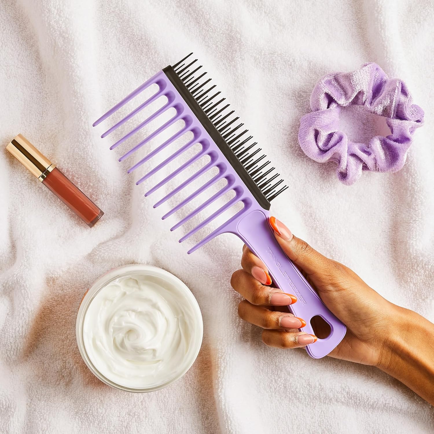 Tangle Teezer | Wide Tooth Comb for 3C to 4C Hair | Long Teeth Detangles & Reduces Shed Hair | Short Teeth for Deeper Detangle & Helps Removes Shed Hair | Lilac & Black : Amazon.co.uk: Beauty