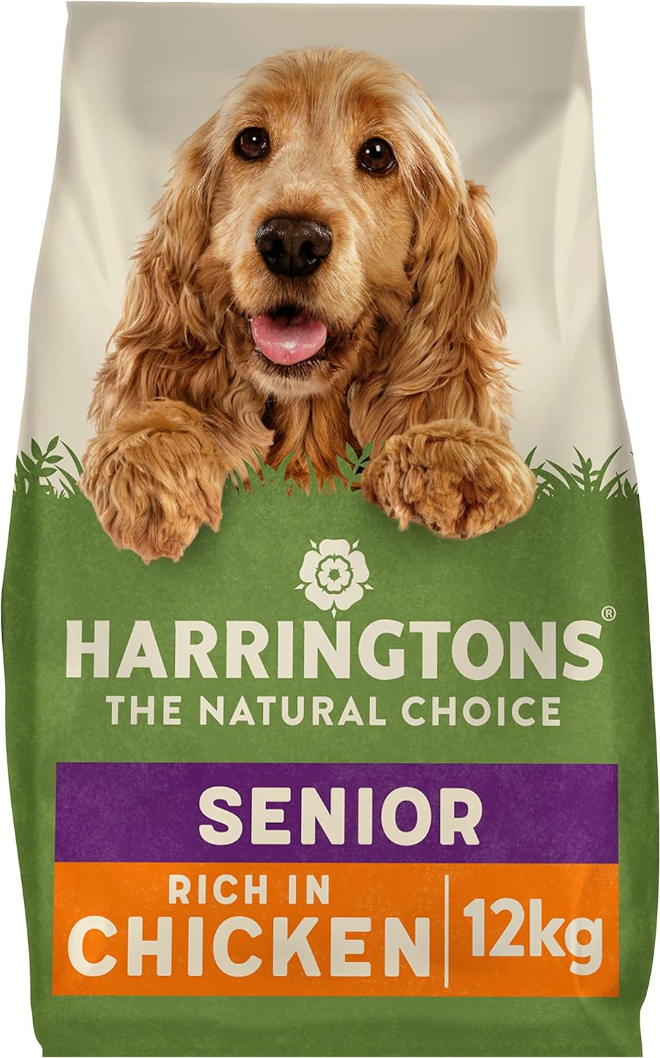 Harringtons Senior Complete Dry Dog Food Chicken & Rice 12kg - Made with All Natural Ingredients?HARRSENC-12