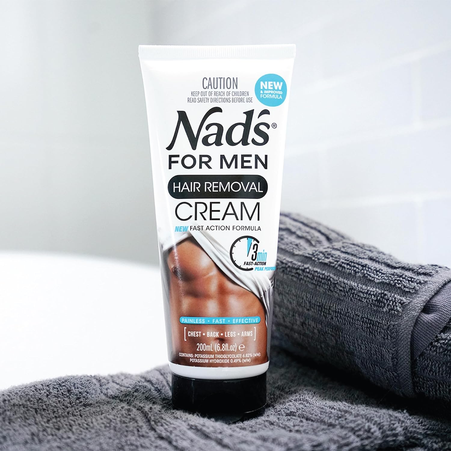 Nad's Soothing Men's Depilatory Cream for Unwanted Coarse Body Hair Removal, 6.8 Oz : Bath Products : Beauty & Personal Care