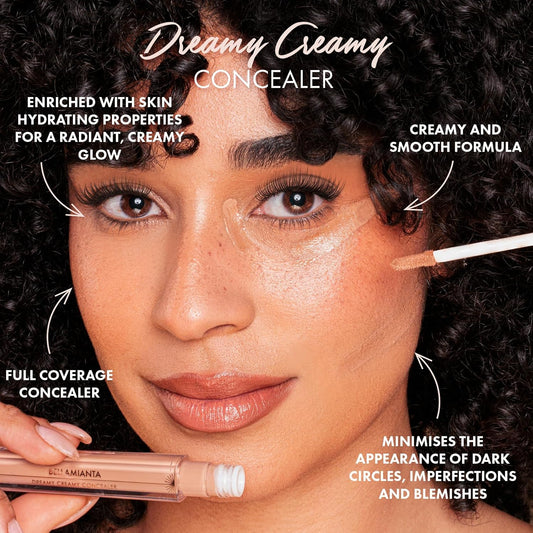 Bellamianta Dreamy Creamy Concealer - Long Lasting, Full Coverage With Natural Finish - Under Eye Concealer For Dark Circles & Blemishes - Hydrating Formula & Easy To Apply