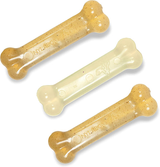 Nylabone Flexichew Moderate Dog Toys Triple Pack Chicken & Original Small/Regular (3 Count)