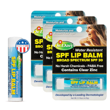 Dr. Dan's SPF 30 Lip Balm Mineral Based 3 Pack