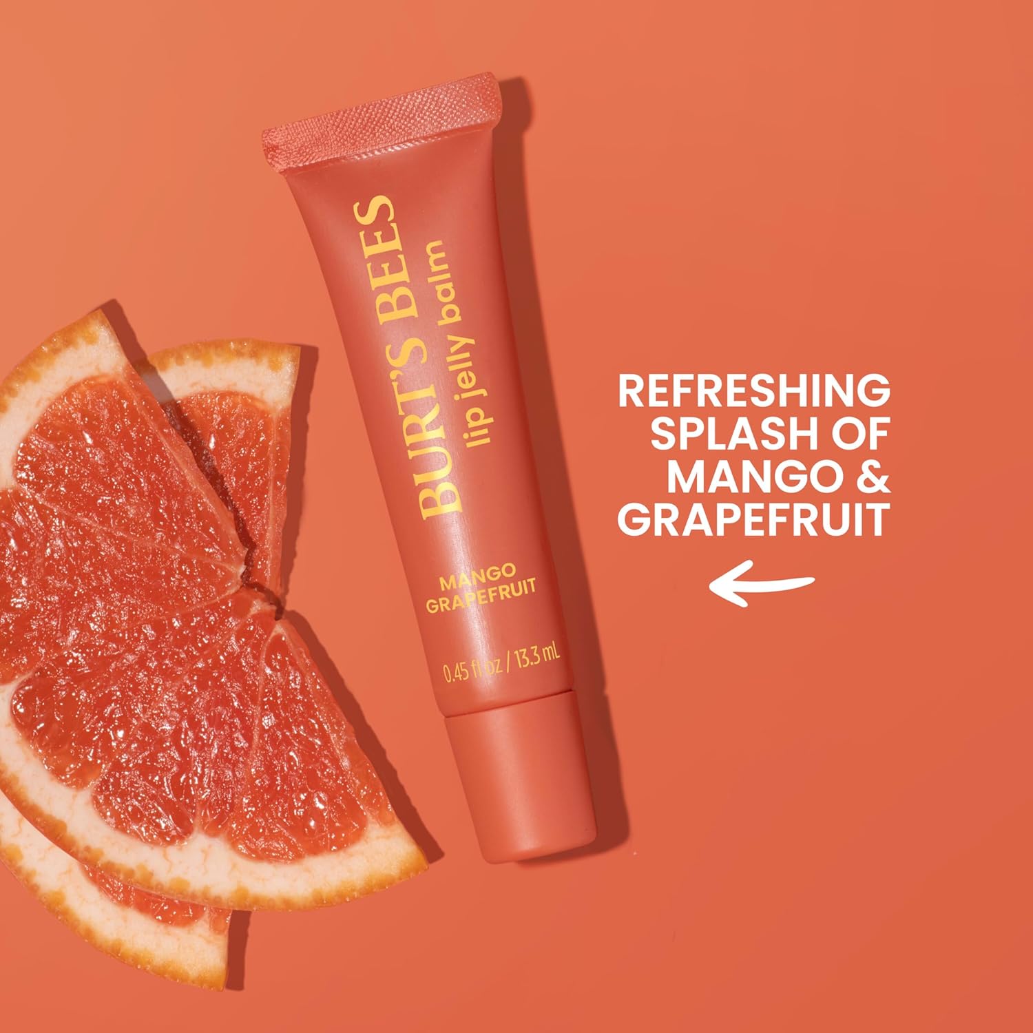 Burt’s Bees Mango Grapefruit Lip Jelly Balm, With Hyaluronic Acid and Squalane Moisturizer To Instantly Hydrate Lips, Lip Gloss With Responsibly Sourced Beeswax, Tint-Free, Lip Treatment, 0.45 oz. : Beauty & Personal Care