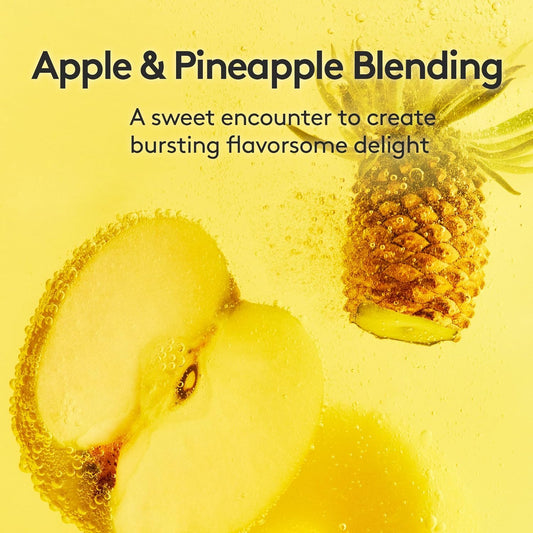Osulloc Kombucha Tea Applepine (Pineapple & Apple), Sparkling Powdered Mix Beverage, No Added Sugar, 10 Sticks, 1.76Oz