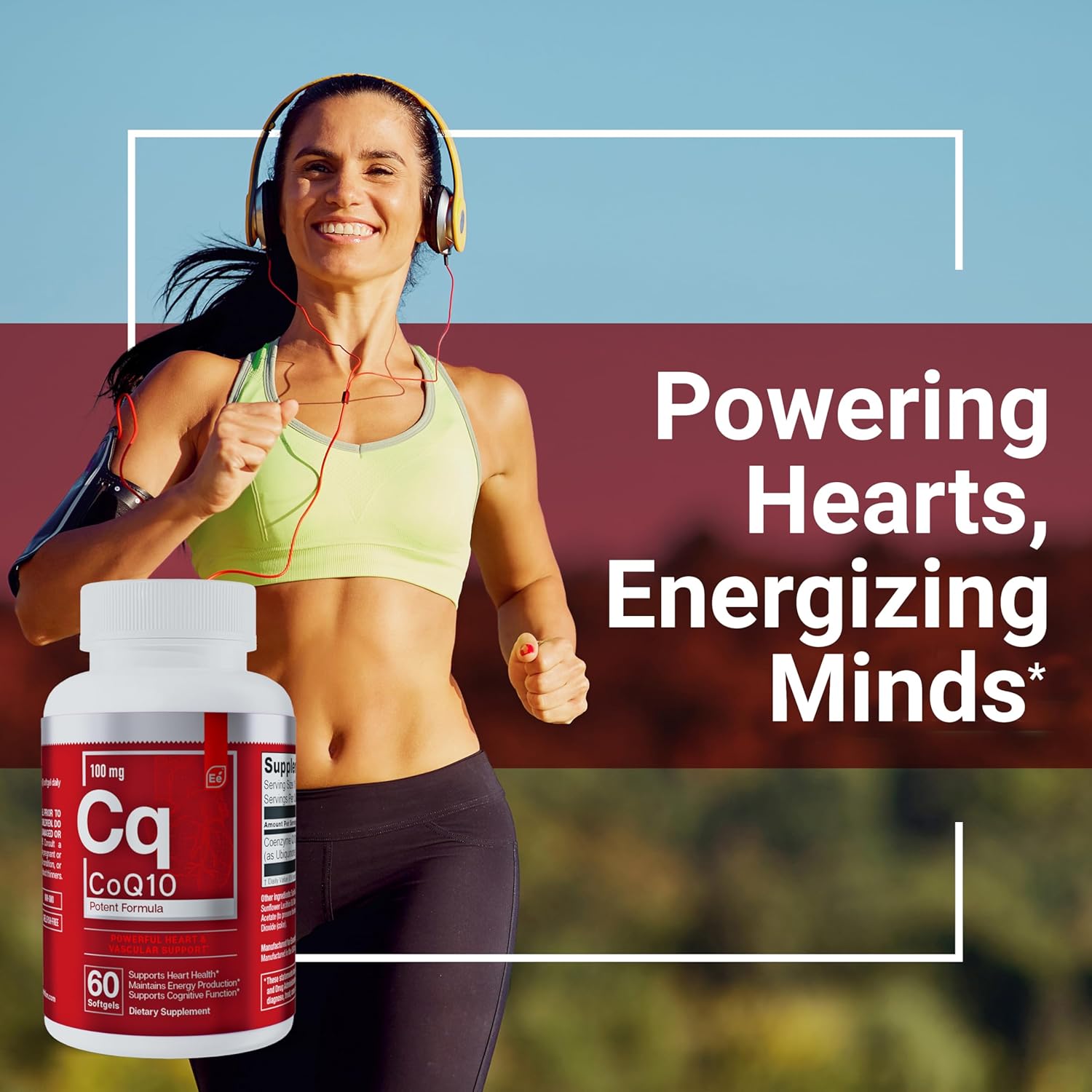 Essential Elements Coq10 100Mg Softgels For Heart, Brain, And Vascular Support - Comprehensive Coenzyme Q10 Supplement Formulated For Optimal Absorption - 60 Count, 2 Month Supply : Health & Household