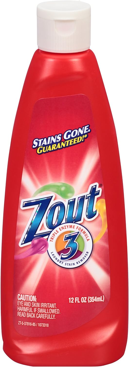 Zout Laundry Stain Remover, Triple Enzyme Formula, 12 Ounce