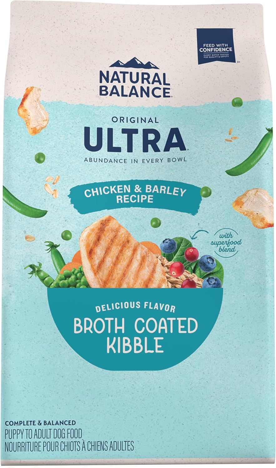 Natural Balance Original Ultra Adult Dry Dog Food With Superfood Blend And Healthy Grains, Chicken & Barley Recipe, 4 Pound (Pack Of 1)
