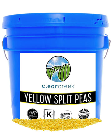 Yellow Split Peas | 25 LBS | Emergency Food Storage Bucket | Non-GMO | Vegan | Bulk