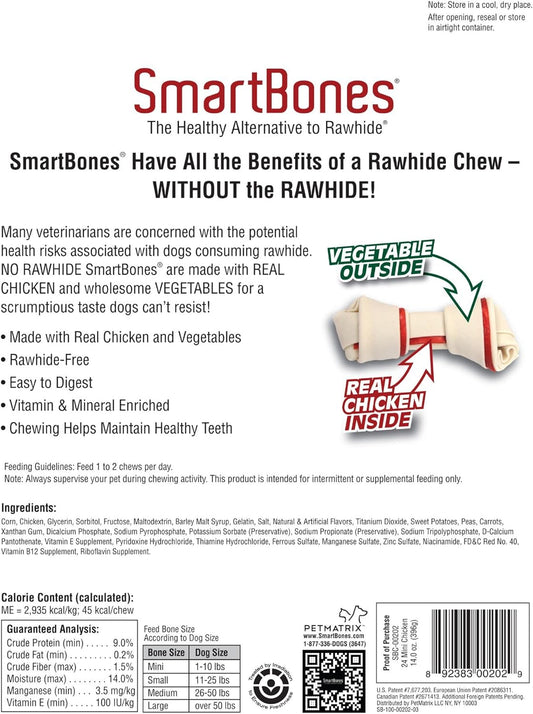 Smartbones Mini Dog Chews, Rawhide Free Chews For Dogs, Made With Real Chicken And Vegetables, 24 Count