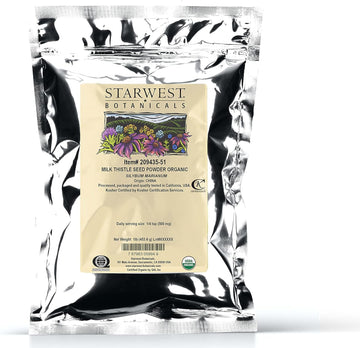 Starwest Botanicals Organic Milk Thistle Seed Powder, 1 Pound