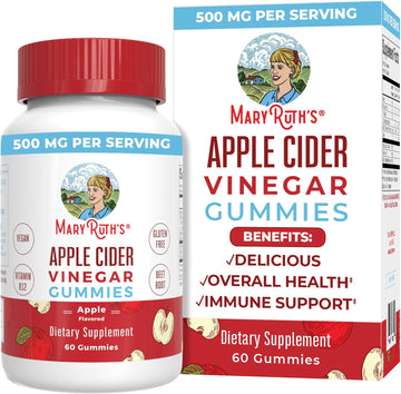 Maryruth Organics Apple Cider Vinegar Gummies | Acv Gummies For Immune Support | Vegan | Non-Gmo | Gluten Free | 60 Count