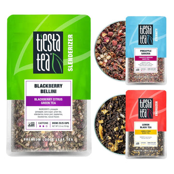 Tiesta Tea - Summer Mocktail Kit | Premium Loose Leaf Tea Gift Box | 3 Pouches, Caffeinated, Make Hot & Iced Tea, Tea Set With Green, White & Black Tea, Brews 25 Cups Per Bag