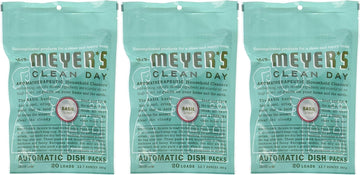 Mrs. Meyer'S Clean Day Automatic Dish Packs, Basil Dishwasher Pods, (Pack Of 1)