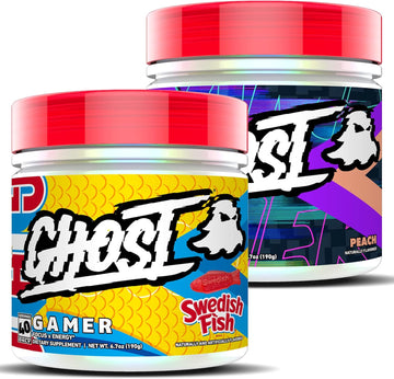 Ghost Gamer Bundle: Energy And Focus Support Formula - Peach And Swedish Fish