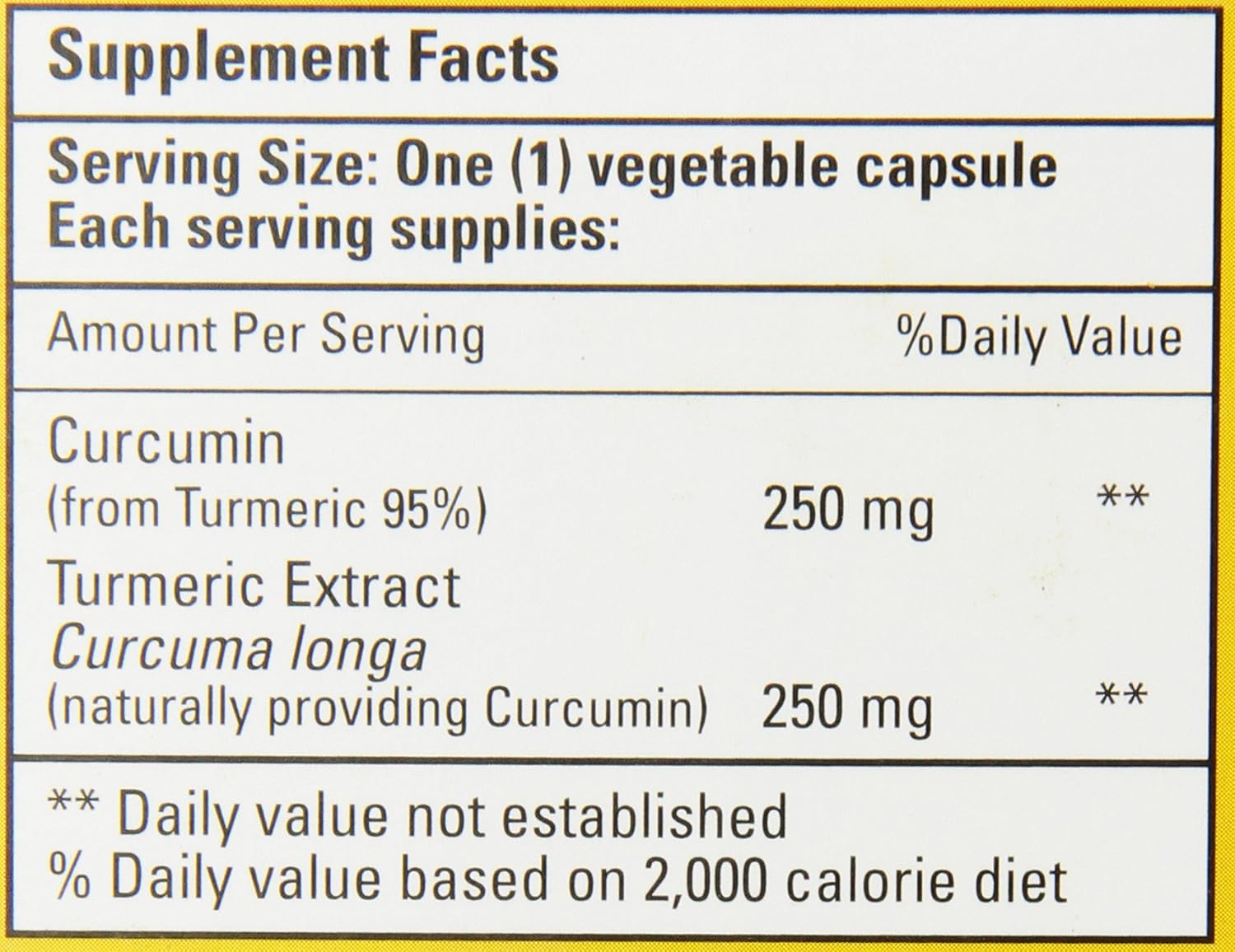 Bio Nutrition Curcummin 500 Vegi-Caps, 50 Count