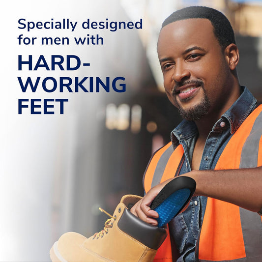 Dr. Scholl'S Work All-Day Superior Comfort Insoles With Massaging Gel - Designed For Men & Women With Hard-Working Feet, Eliminates Sore Muscles And Tired Legs, Arch Support Inserts With Odor Control