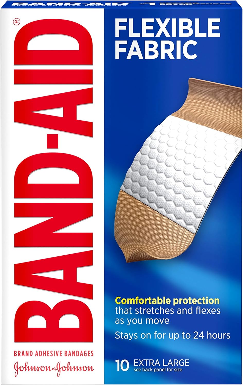 Band-Aid Brand Adhesive Bandages Flexible Fabric, Extra Large, 10 Count (Pack of 2) : Health & Household