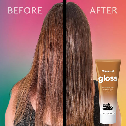 Josh Wood Hair Gloss (Smoky Brunette) - Semi-Permanent Gloss, Removes Red Tones On Dark Hair, Refreshes And Conditions - Lasts Up To 6 Washes - 100% Vegan - Cream (100Ml)
