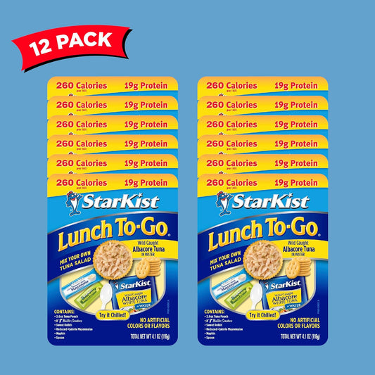 StarKist Lunch To-Go Albacore Mix Your Own Tuna Salad, 4.1 Ounce Kit, 12 Pack