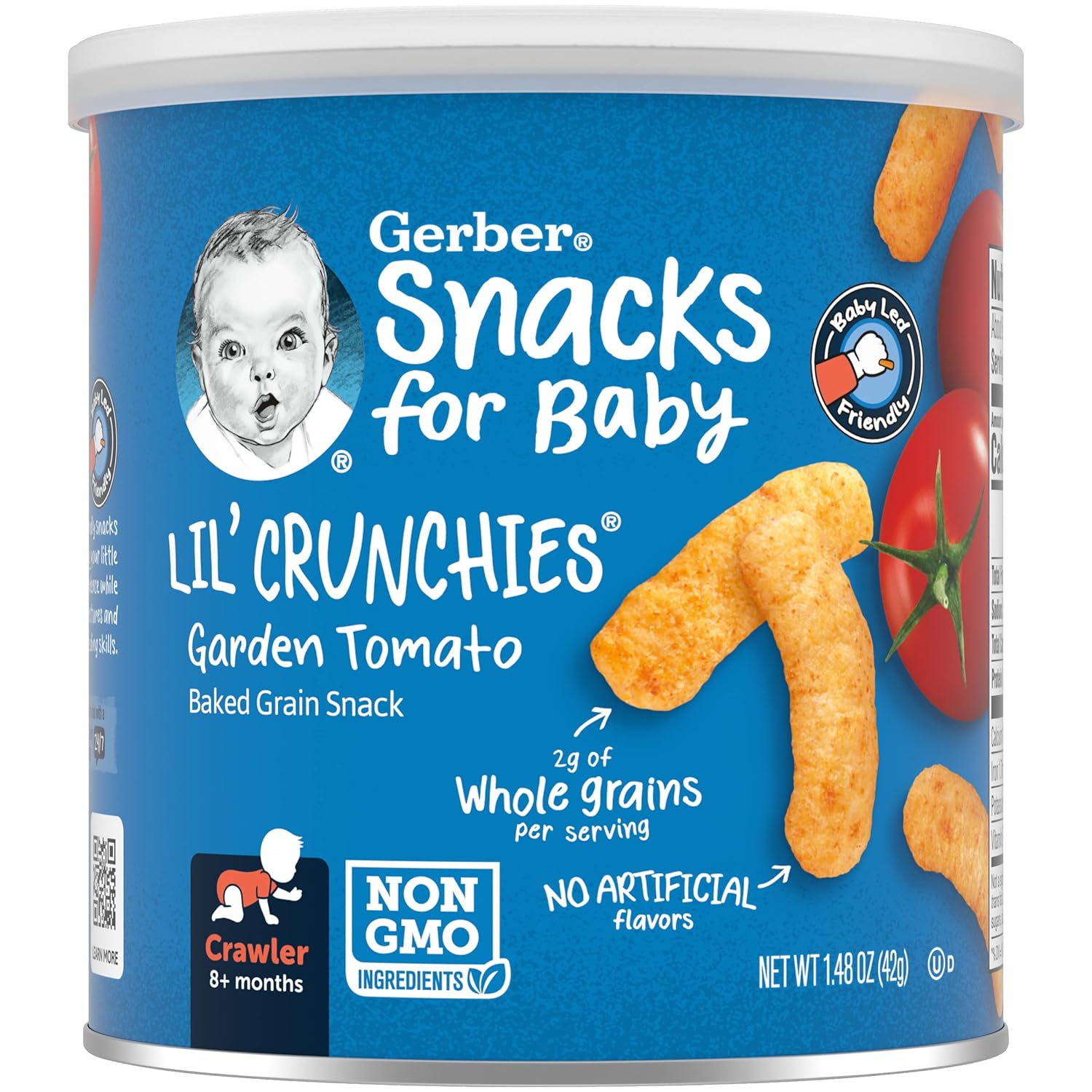 Gerber Snacks for Baby Lil Crunchies Garden Tomato, 1.48 Oz