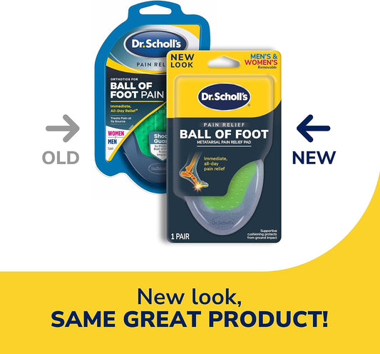 Dr. Scholl’S Pain Relief Orthotics For Ball Of Foot Pain, 1 Pair - One Size Fits All