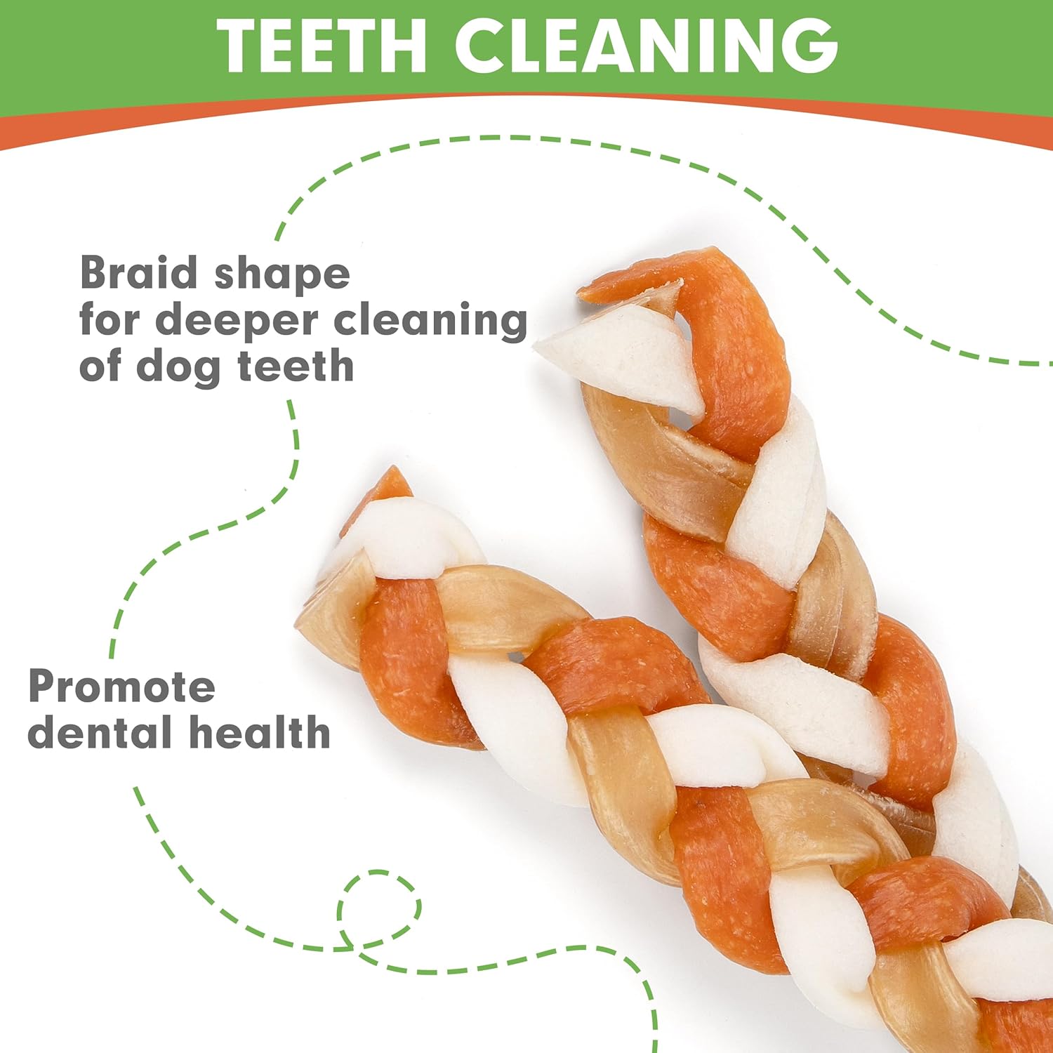 MON2SUN Dog Treats, 5 Inch Chicken and Rawhide Braids, Braided Rawhide Sticks Dog Chew Treats for Small Dogs, Teeth Cleaning and Long Lasting Dog Snacks, 13.23oz (25 Count-Pack of 1) : Pet Supplies