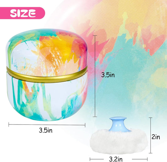 Wemega Body Powder Case With Powder Puff Powder Container Tea Box For Baby And Women Powder Puff And Powder Case For Travel (Dream Time)