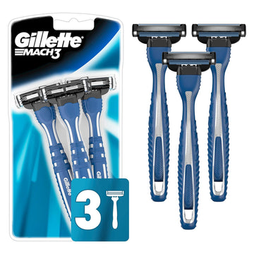 Gillette Mach3 Men'S Disposable Razors, 3 Count