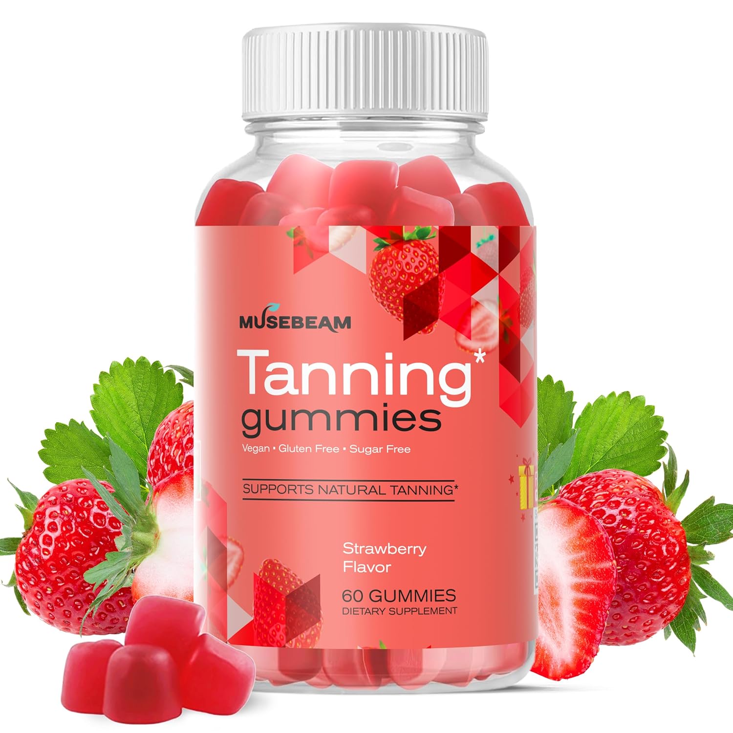 Tanning Gummies For Women - Daily Self Tan Chews That Work Fast Without Sun - Sunless Tan Skin Health Glow Up Sugar Free Vegan Oral Melanin Supplement With Beta Carotene Astaxanthin Lycopene