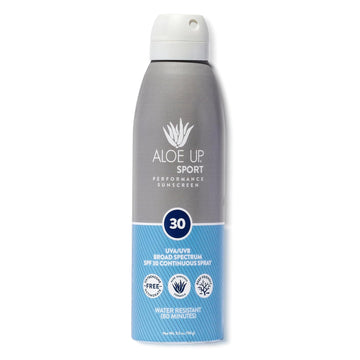 Aloe Up Sport Sunscreen Lotion Spf 30 - Broad Spectrum Uva/Uvb Sunscreen Protector For Face And Body With Hydrating Aloe Vera Gel Non-Greasy No White Cast Reef Safe Fragrance-Free - 32 Oz