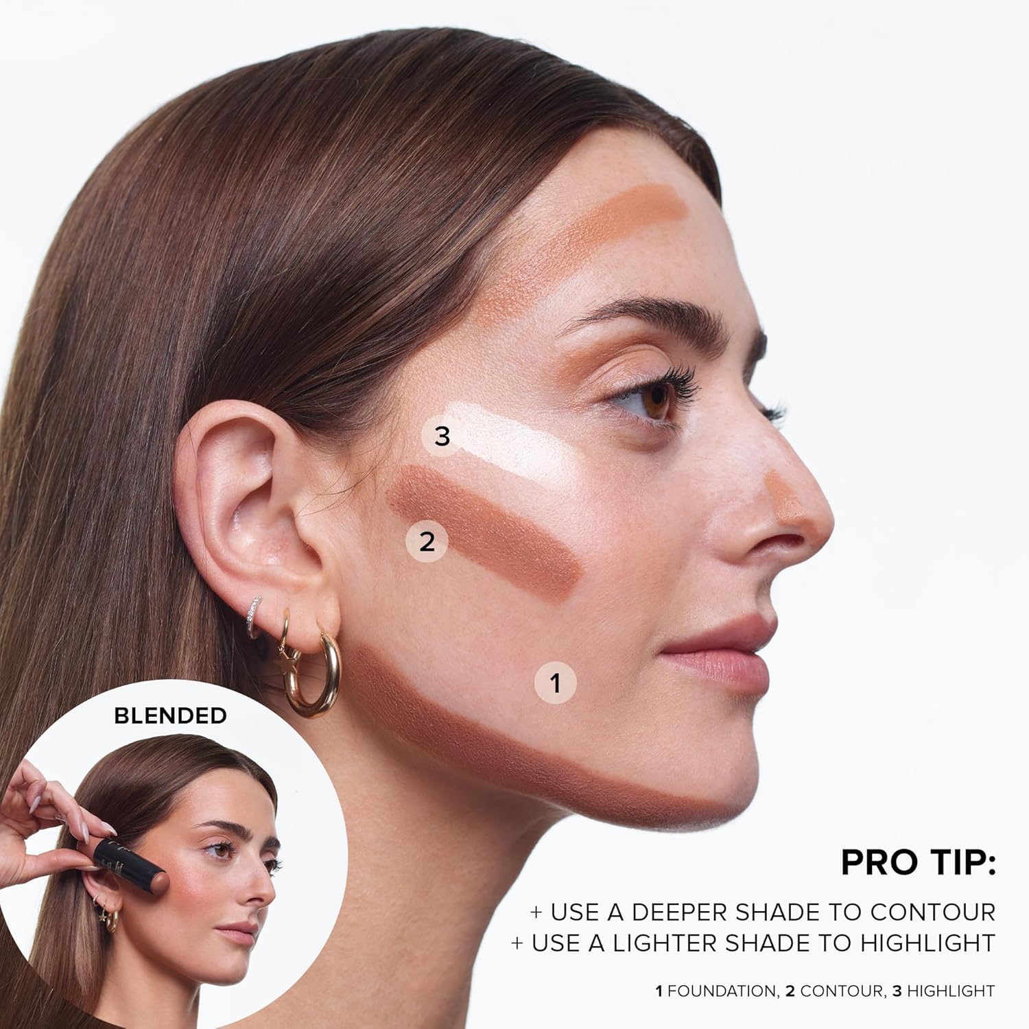 Nudestix Nudies Tinted Blur Foundation Stick, Matte Cream Powder Multitask Makeup To Tint, Blur, Blot Skin And Sculpt Face, Lightweight, Natural Matte Finish, Shade: Deep 9.5, 0.2 Fl Oz (6.2 G)