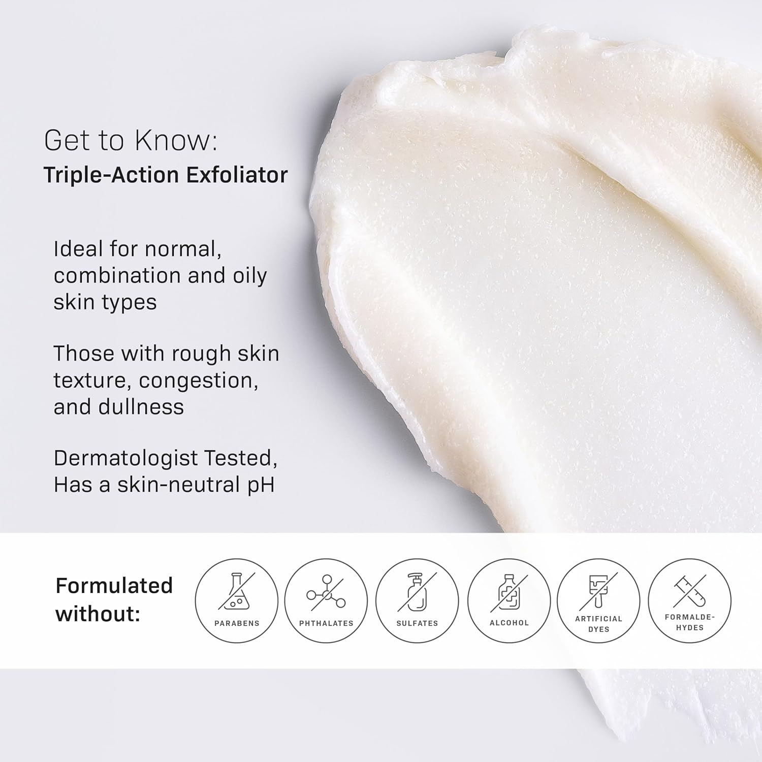 Revision Skincare Triple-Action Exfoliator, Clinical Face Exfoliator With Physical, Chemical And Enzymatic Exfoliation, Aha, Bha And Salicylic Acid To Polish Skin And Improve Texture, 3 Oz