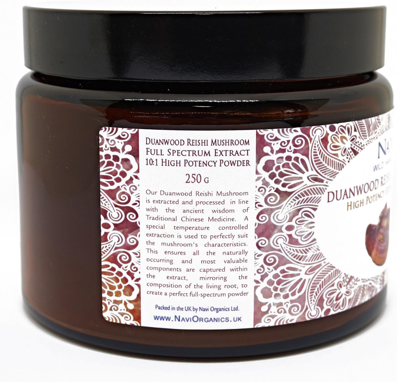 Full Spectrum Duanwood Reishi Mushroom (Dual Extraction) Extract Powder - Wild Cultivated (250G)
