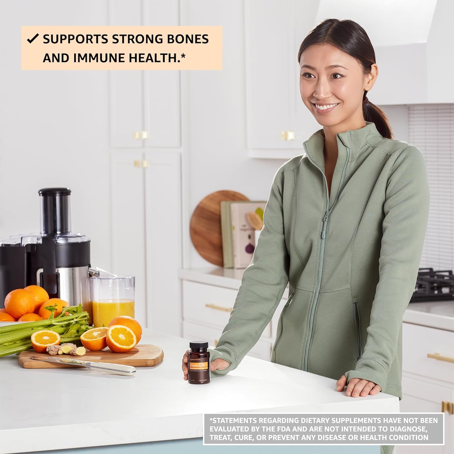 Amazon Elements Vitamin D3, 5000 IU, 180 Softgels, 6 month supply (Packaging may vary), Supports Strong Bones and Immune Health : Health & Household