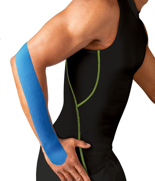 Leukotape K By Actimove Sports Edition Kinesiology Tape For Muscle Support And Pain Relief, 5Cm X 5M, Blue, 1 Roll