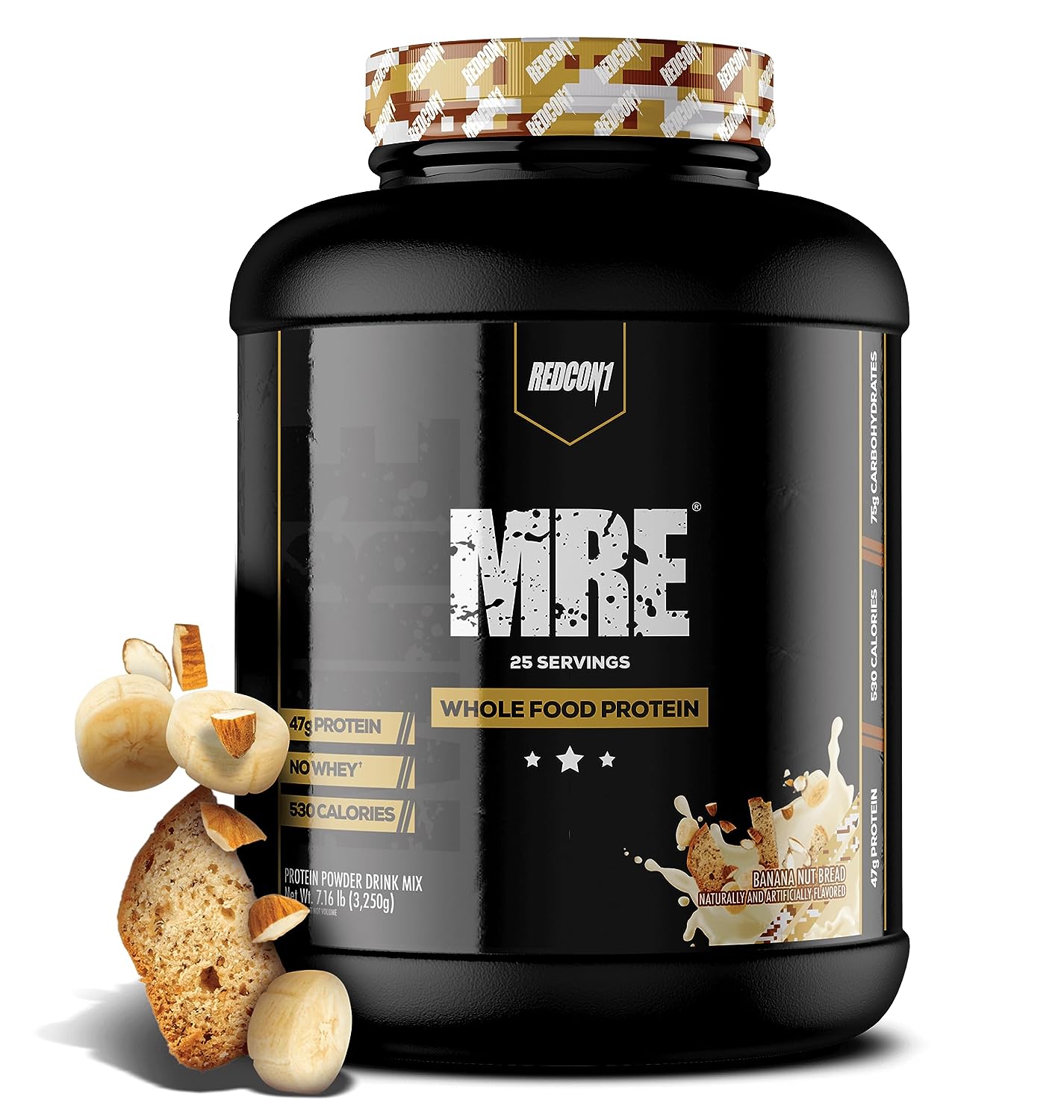 REDCON1 MRE Protein Powder, Banana Nut Bread - Meal Replacement Protei