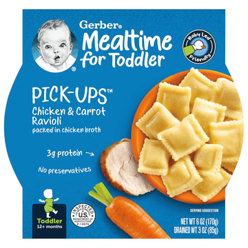 Gerber Pasta Pick-Ups Chicken And Carrot Ravioli, 6 Oz