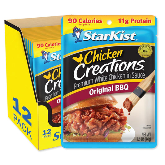 StarKist Chicken Creations Classic BBQ - 2.6 oz Pouch (Pack of 12)