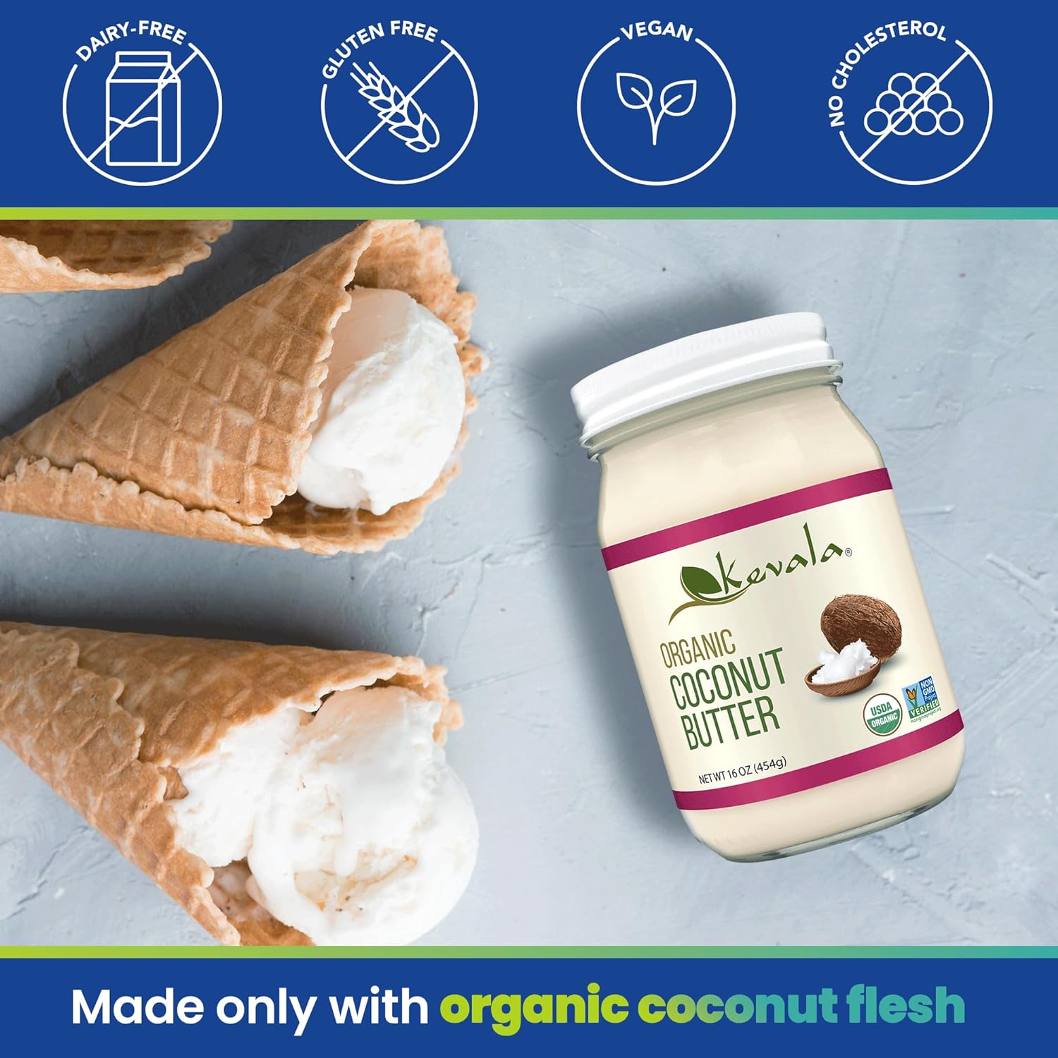 Kevala Organic Coconut Butter 16oz : Grocery & Gourmet Food